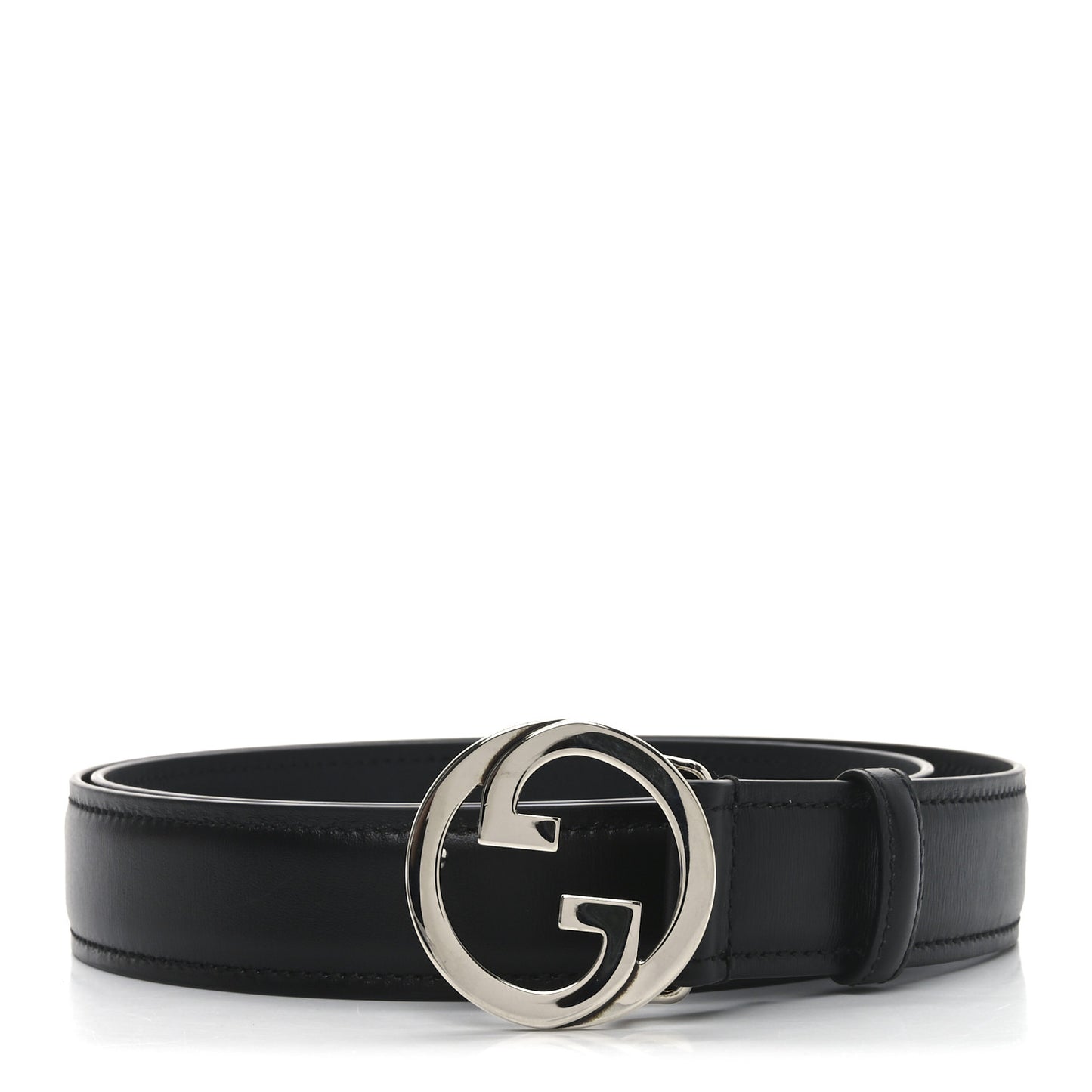 Lux Calfskin Blondie Interlocking G 30mm Belt 90 36 Black