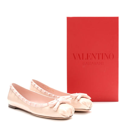Valentino Garavani Patent Nappa Rockstud Ballerina Flats 40 Rose Quartz 10 of 10