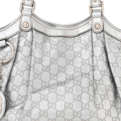 Gucci Guccissima Medium Sukey Tote Silver 8 of 12