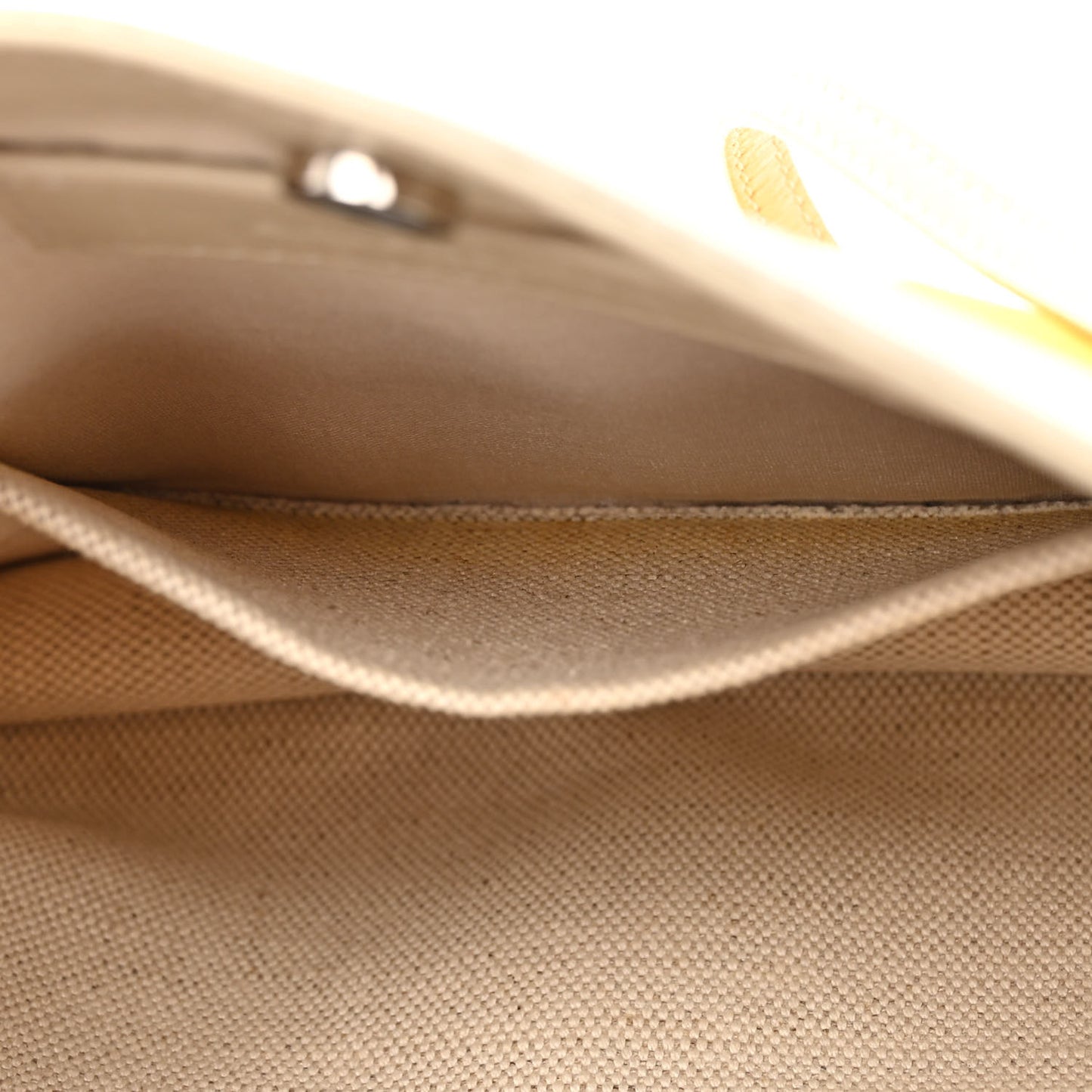 Cotton Canvas Striped Pochette Crossbody Bag Yellow