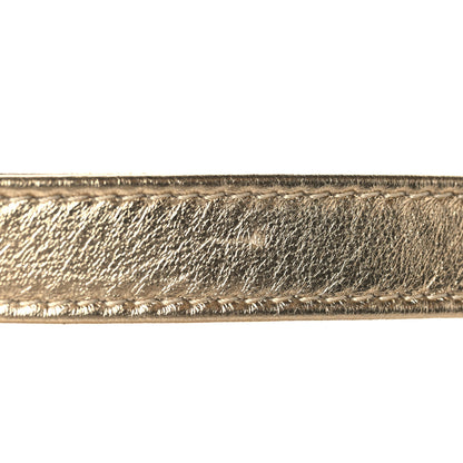 Chanel Metallic Lambskin Quilted Mini CC Crystal Logo Chain Flap Gold 10 of 11