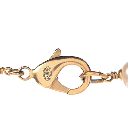 Chanel Pearl Bead CC Long Necklace Black Gold 4 of 5