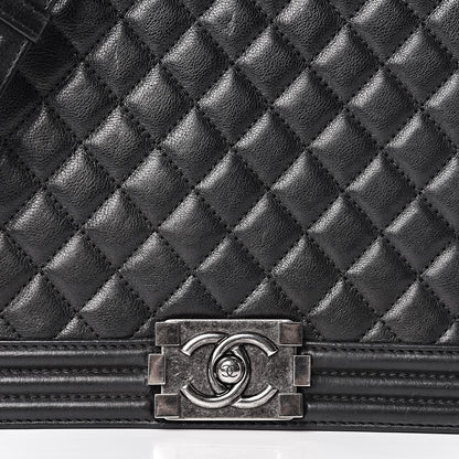 Chanel Calfskin Quilted Large Boy Flap Black 10 of 12