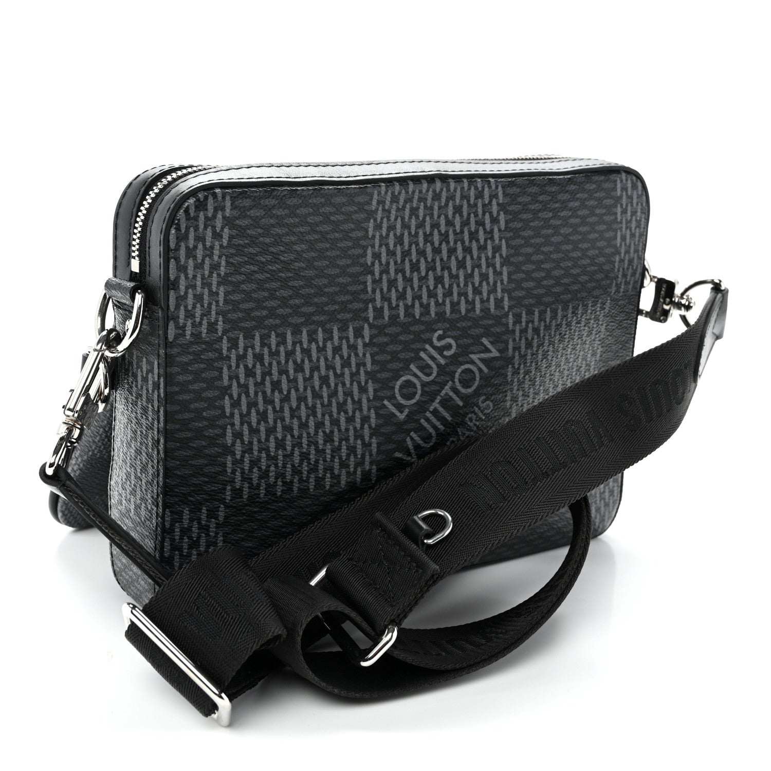 Louis Vuitton　ポネ3Ｄモノグラム　美品です Louis Vuitton Damier Graphite 3D Trio Messenger 1889447 – FASHIONPHILE