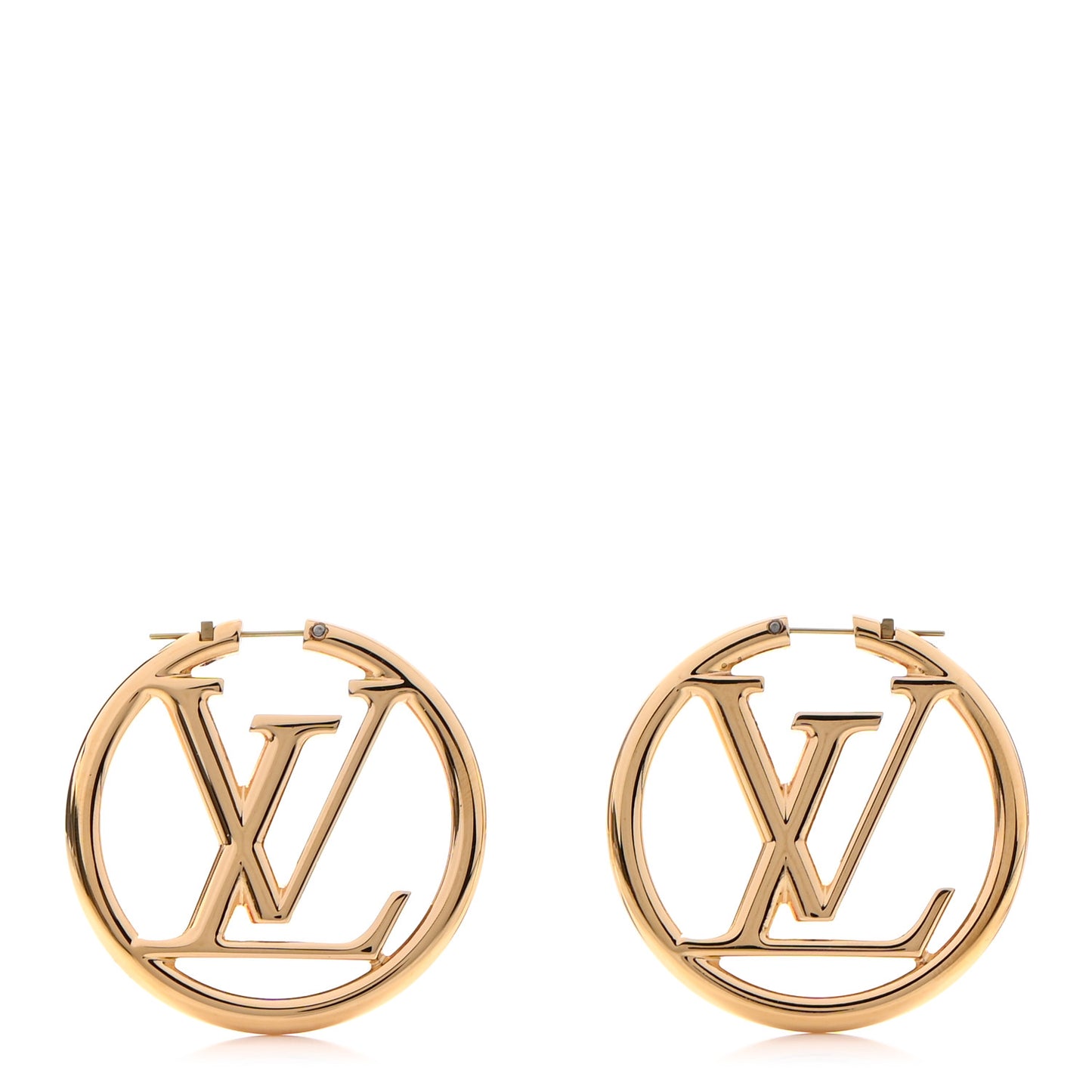 Metal Louise Hoop Earrings Gold