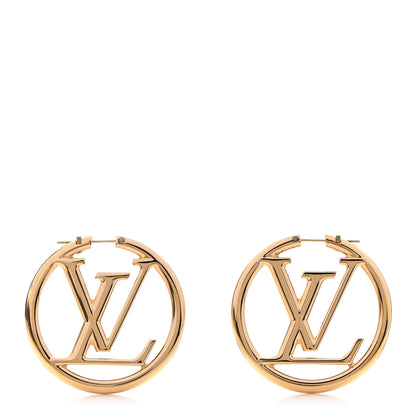 Louis Vuitton Metal Louise Hoop Earrings Gold 1 of 5