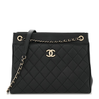Chanel Caviar Quilted In Out Flap Shopping Tote Black 1 of 13