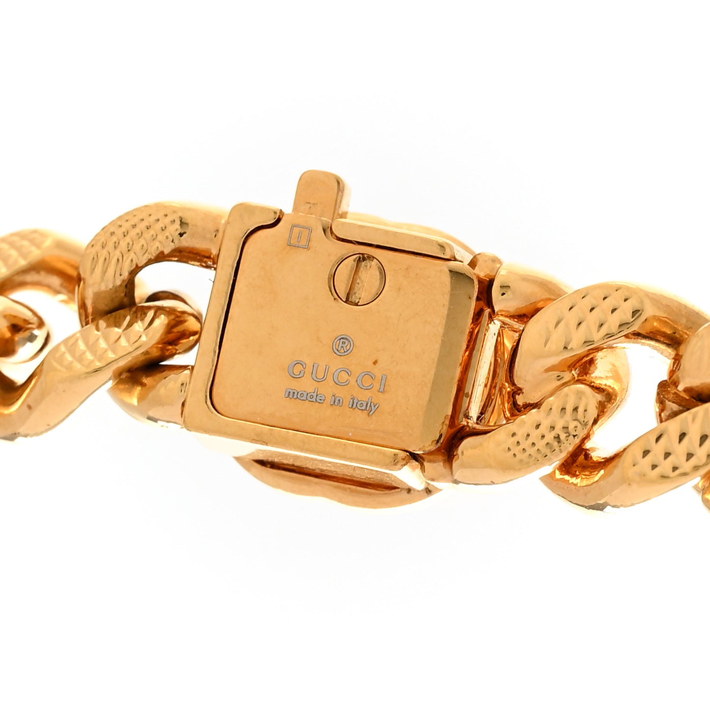 Metal Interlocking G Curb Chain Necklace Gold