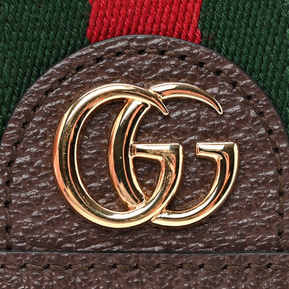 Gucci GG Supreme Monogram Web Ophidia Card Case Beige New Acero 8 of 9