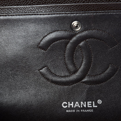 Chanel Caviar Quilted Medium Double Flap Brown 9 of 12