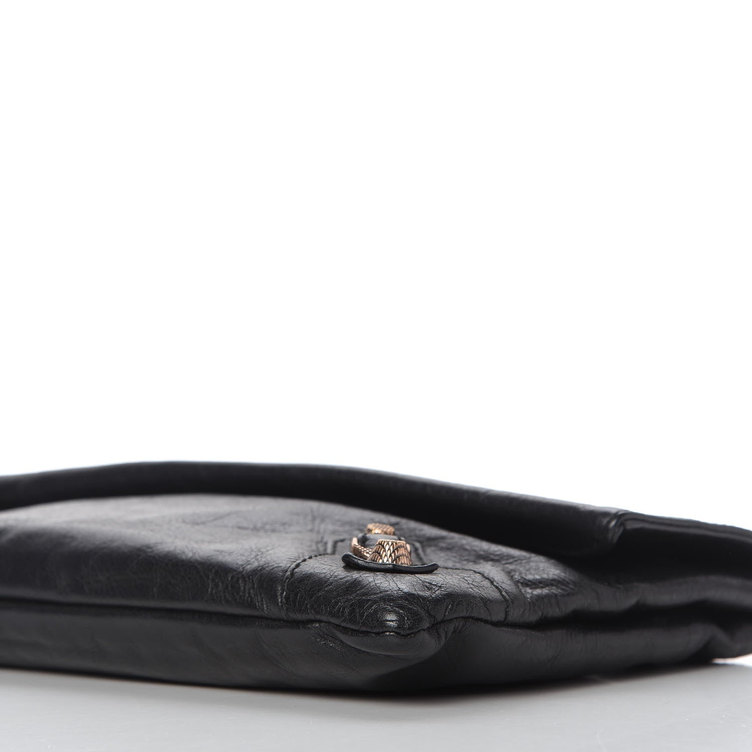 Balenciaga Agneau Giant 12 Rose Gold Hardware Envelope Clutch Black 7 of 9