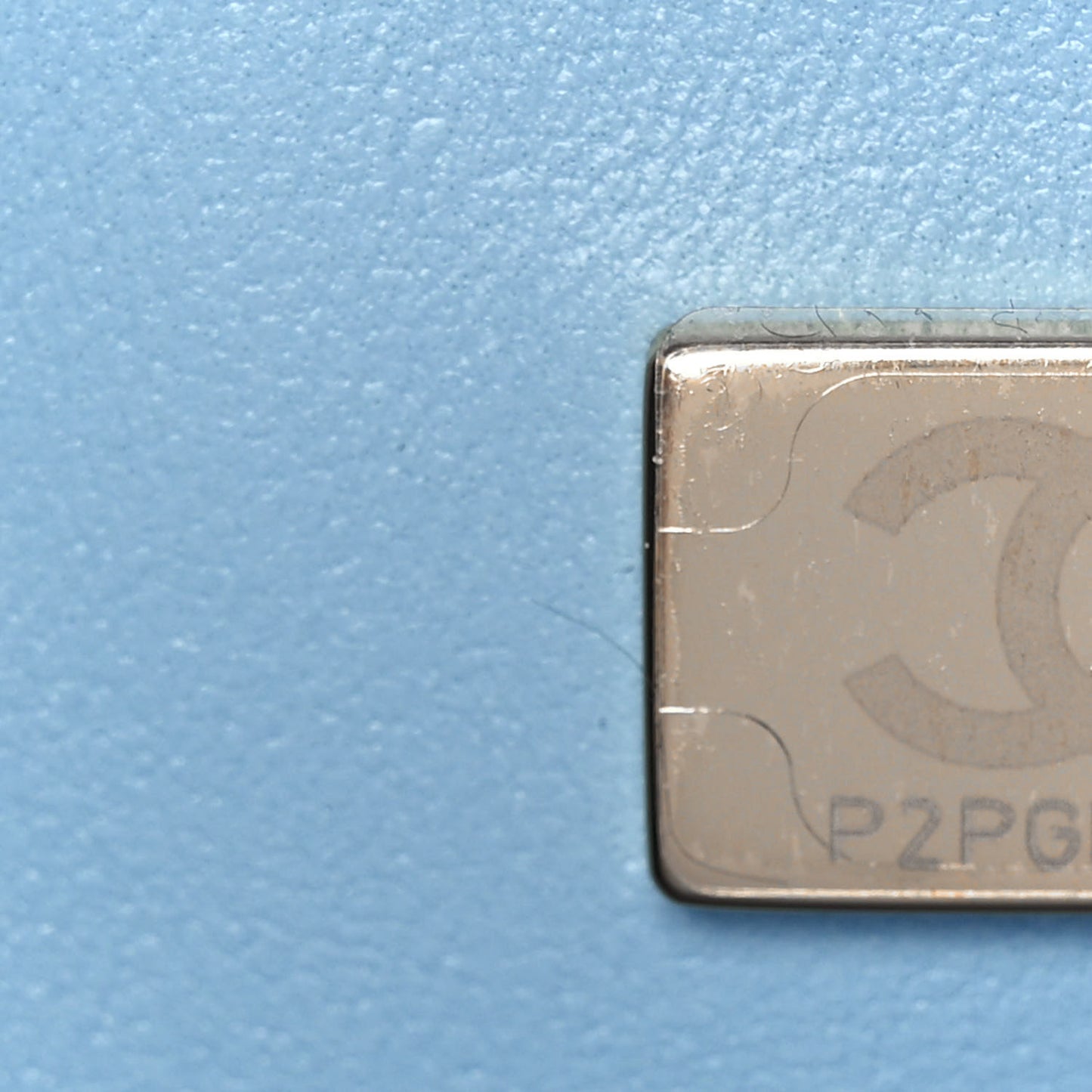 Lambskin Quilted Mini Rectangular Flap Light Blue