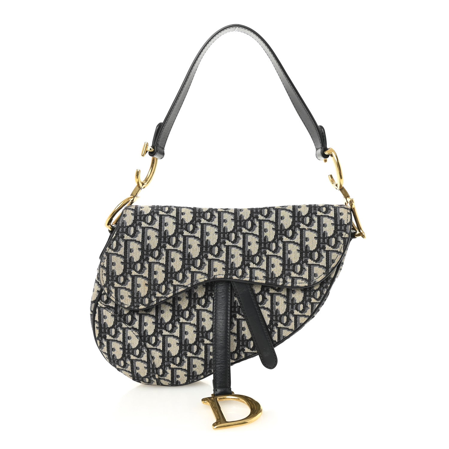 Christian Dior Oblique Saddle Bag Blue 1 of 11