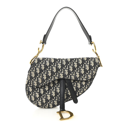 Christian Dior Oblique Saddle Bag Blue 1 of 11