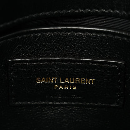 Saint Laurent Calfskin Y Quilted Monogram Small Loulou Chain Satchel Black 5 of 11