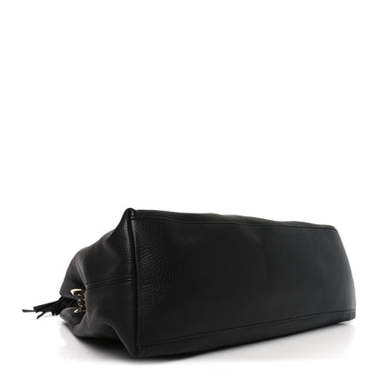Gucci Pebbled Calfskin Medium Soho Chain Shoulder Bag Black 4 of 10