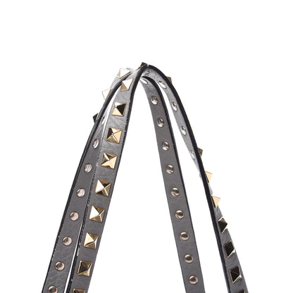Valentino Garavani Grained Calfskin Small Rockstud Tote Grey 11 of 12
