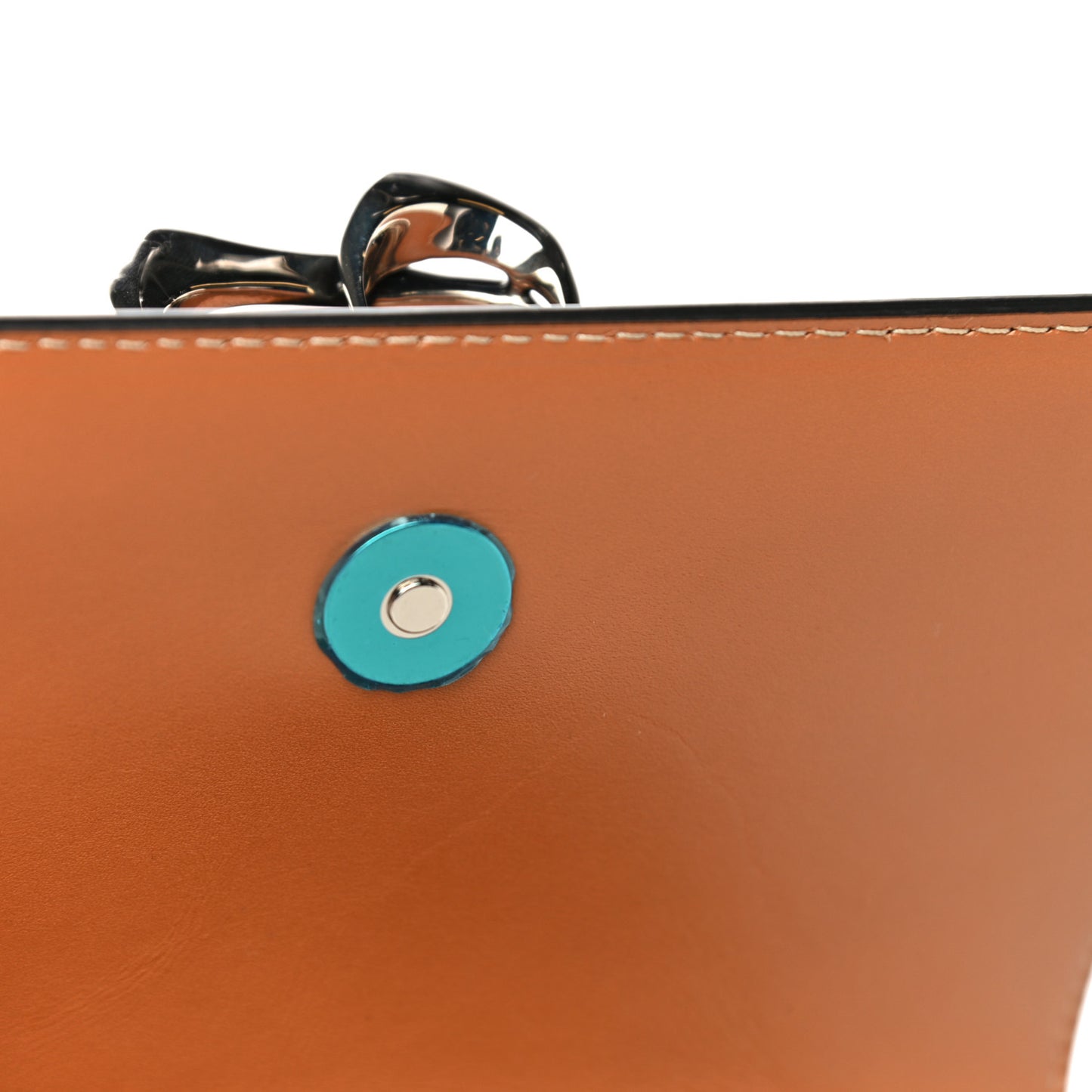 Calfskin Sculptural Knuckle Crossbody Tan Brow