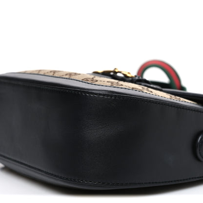 Gucci Monogram Ruinart Calfskin Medium Lady Web Shoulder Bag Beige Ebony Black 10 of 10