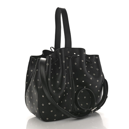 Alaia Calfskin Grommet Rose-Marie 28 Bag Black 2 of 8