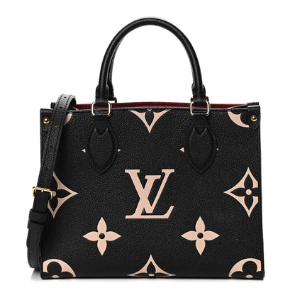 Louis Vuitton Empreinte Monogram Giant Onthego PM Black Beige 1 of 9
