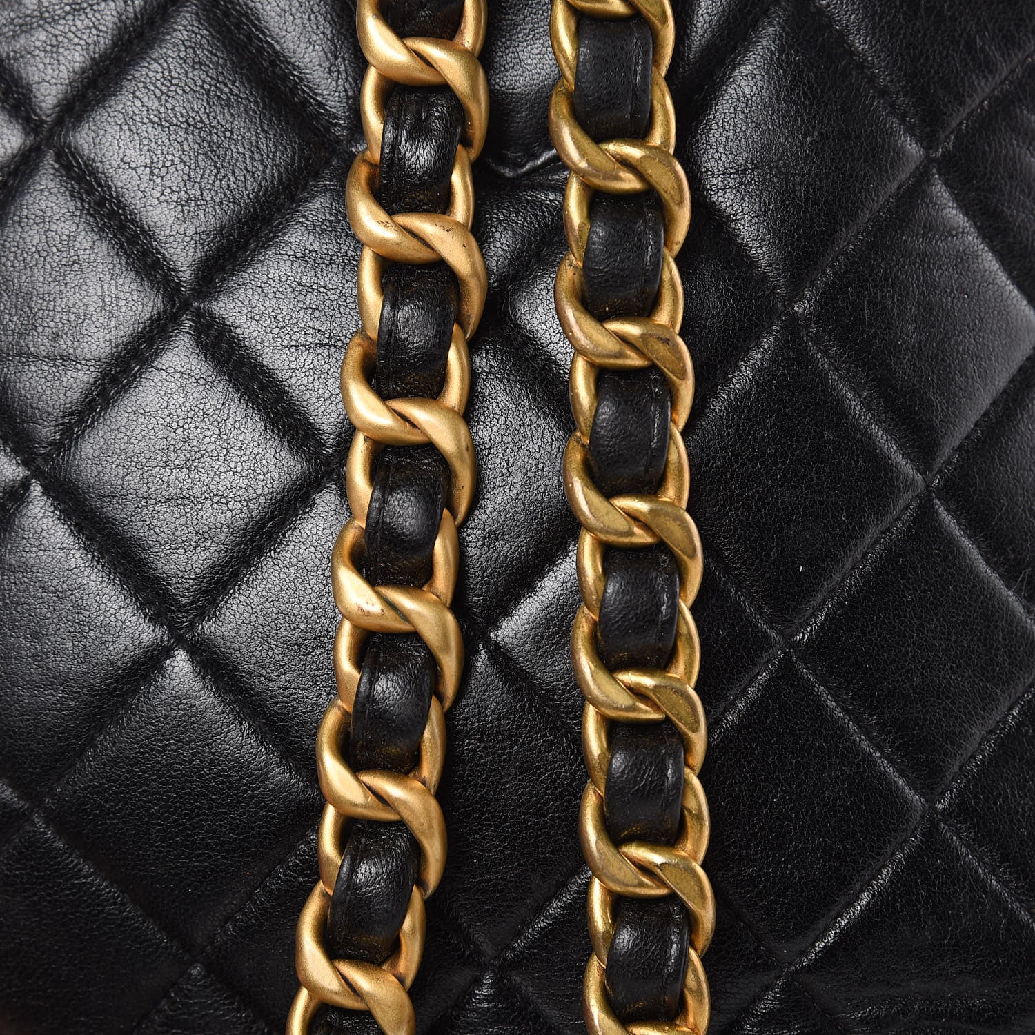 Chanel Lambskin Quilted Drawstring Backpack Black 16 of 16