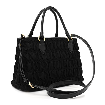 Prada Tessuto Nylon Gaufre Small Tote Black 3 of 10