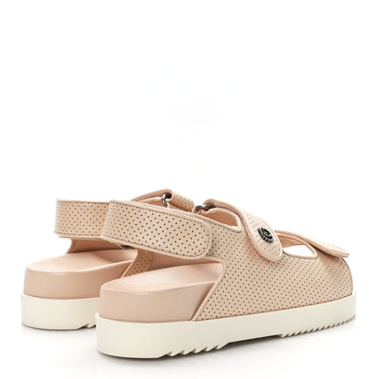 Gucci Malaga Kid Mini Double G Perforated Womens Dad Sandals 37 Skin Rose 4 of 8