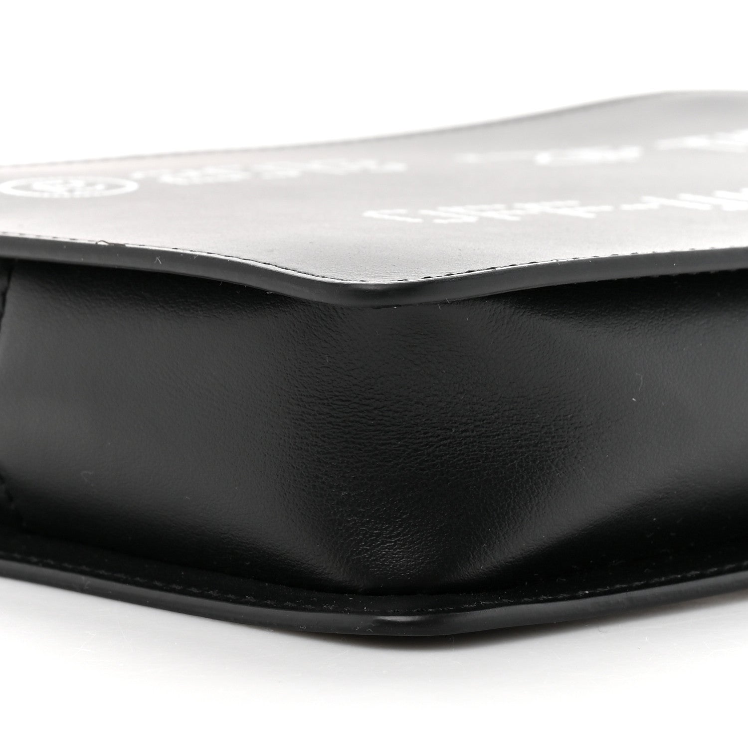 Off-White Calfskin Medium Zip Tie Clutch Black 8 of 9