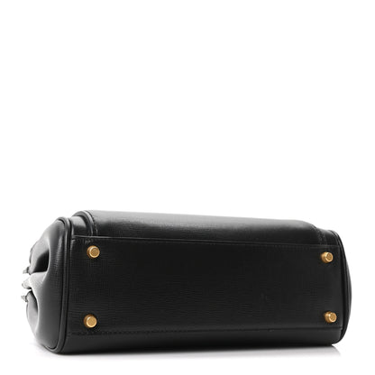 Valentino Garavani Grainy Calfskin Rockstud Medium Alcove Top-Handle Bag Black 4 of 9