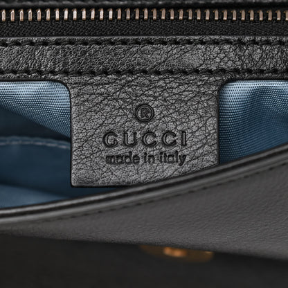 Gucci Calfskin Diagonal GG Medium Thiara Double Envelope Shoulder Bag Emerald Green Black 7 of 13