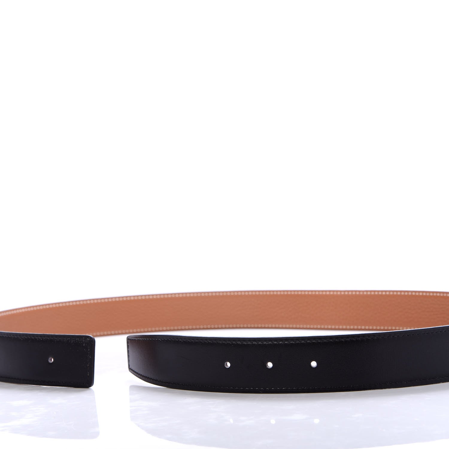 Hermes Box Togo 32mm Belt Strap 90 Black Gold 3 of 4