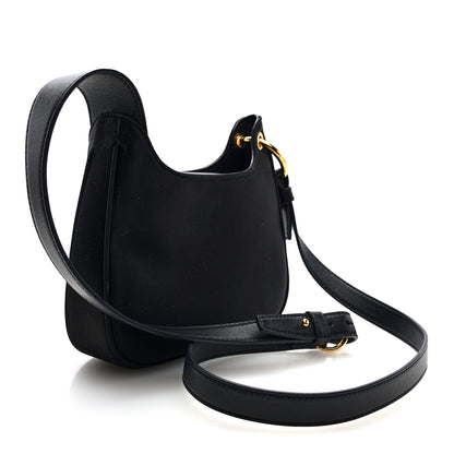 Versace Satin Crystal Embellished La Medusa Mini Hobo Bag Black Multicolor 3 of 9