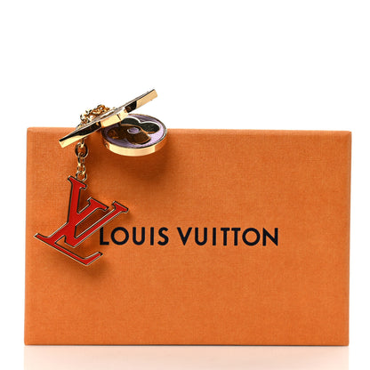 Louis Vuitton Metal Reverse Monogram Epi Spring Street Bag Charm Key Holder Gold 4 of 4
