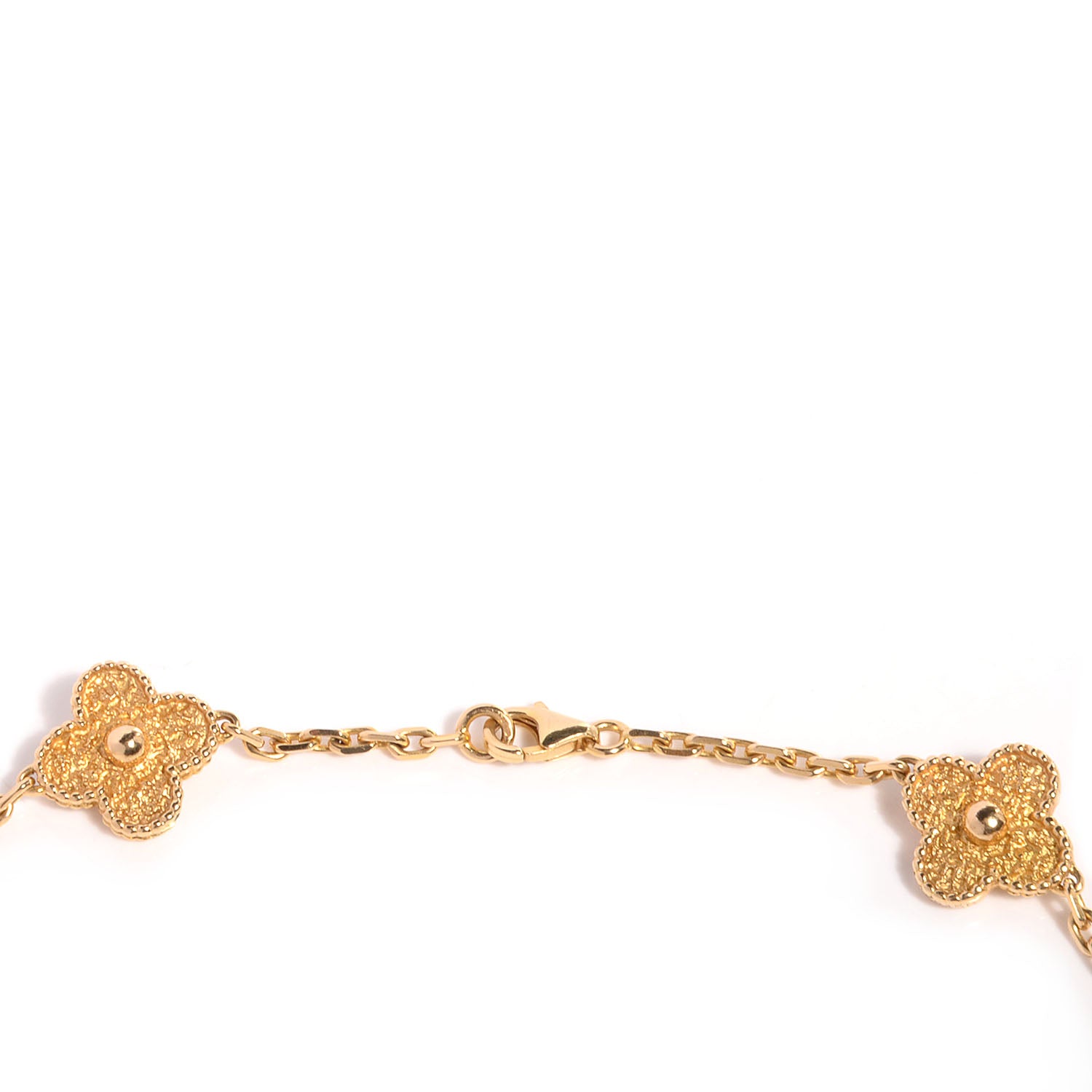 Van Cleef & Arpels 18K Yellow Gold 10 Motifs Vintage Alhambra Necklace 4 of 7