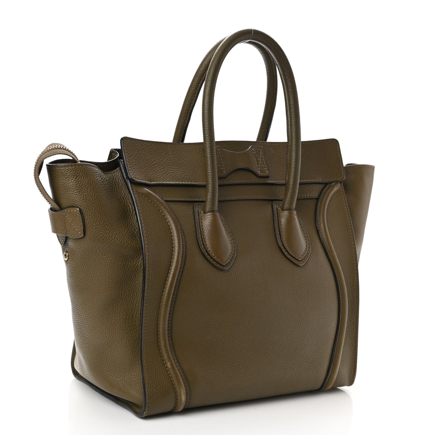 Drummed Calfskin Mini Luggage Souris