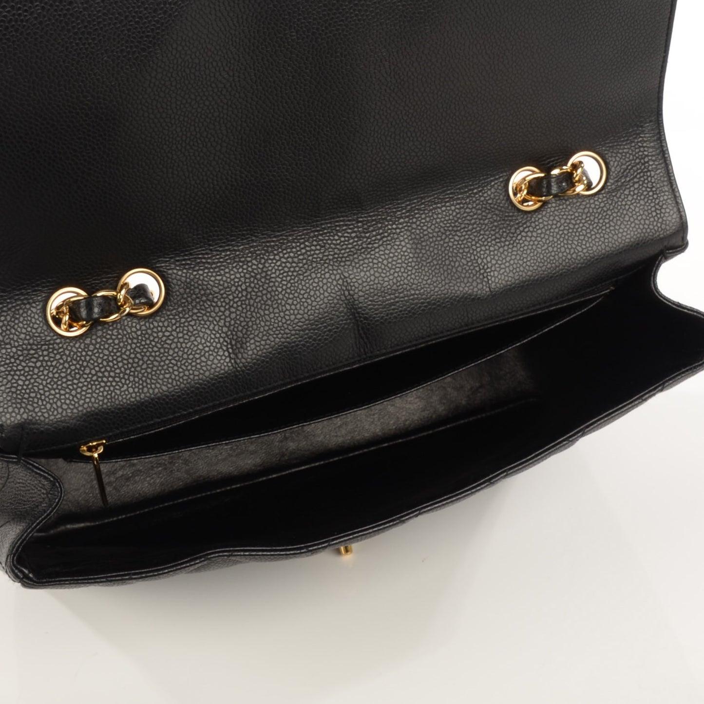 Caviar Quilted Jumbo Single Flap Black