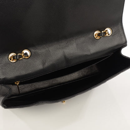 Chanel Caviar Quilted Jumbo Single Flap Black 8 of 9