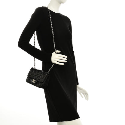 Chanel Lambskin Quilted Mini Square Flap Black 2 of 7