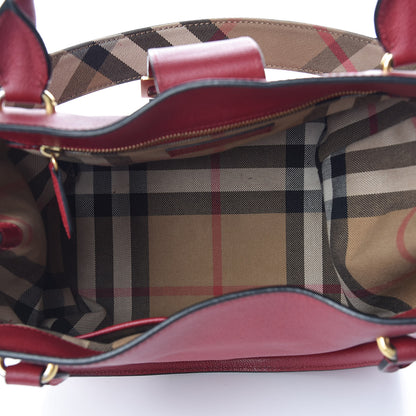 Burberry Soft Grain Medium Buckle Tote Parade Red 6 of 17