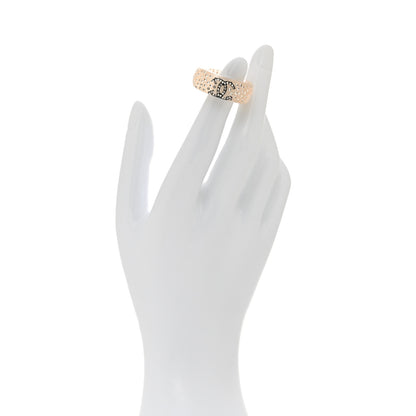 Chanel Lucite Crystal CC Ring 2 of 4
