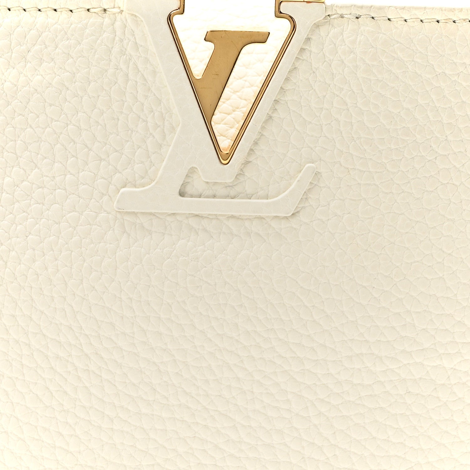 Louis Vuitton Taurillon Capucines BB Blanc Casse 7 of 9
