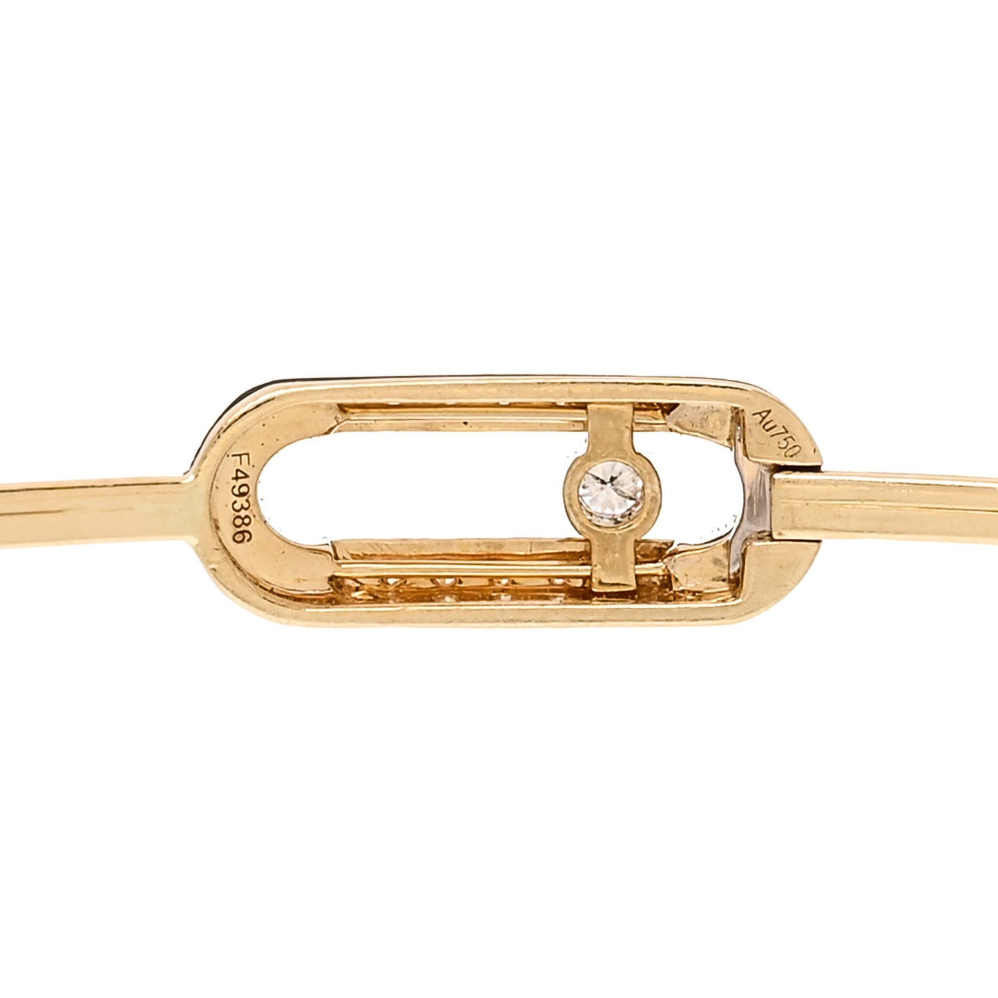 18K Yellow Gold Diamond Move Uno Pave Flex Bangle Bracelet