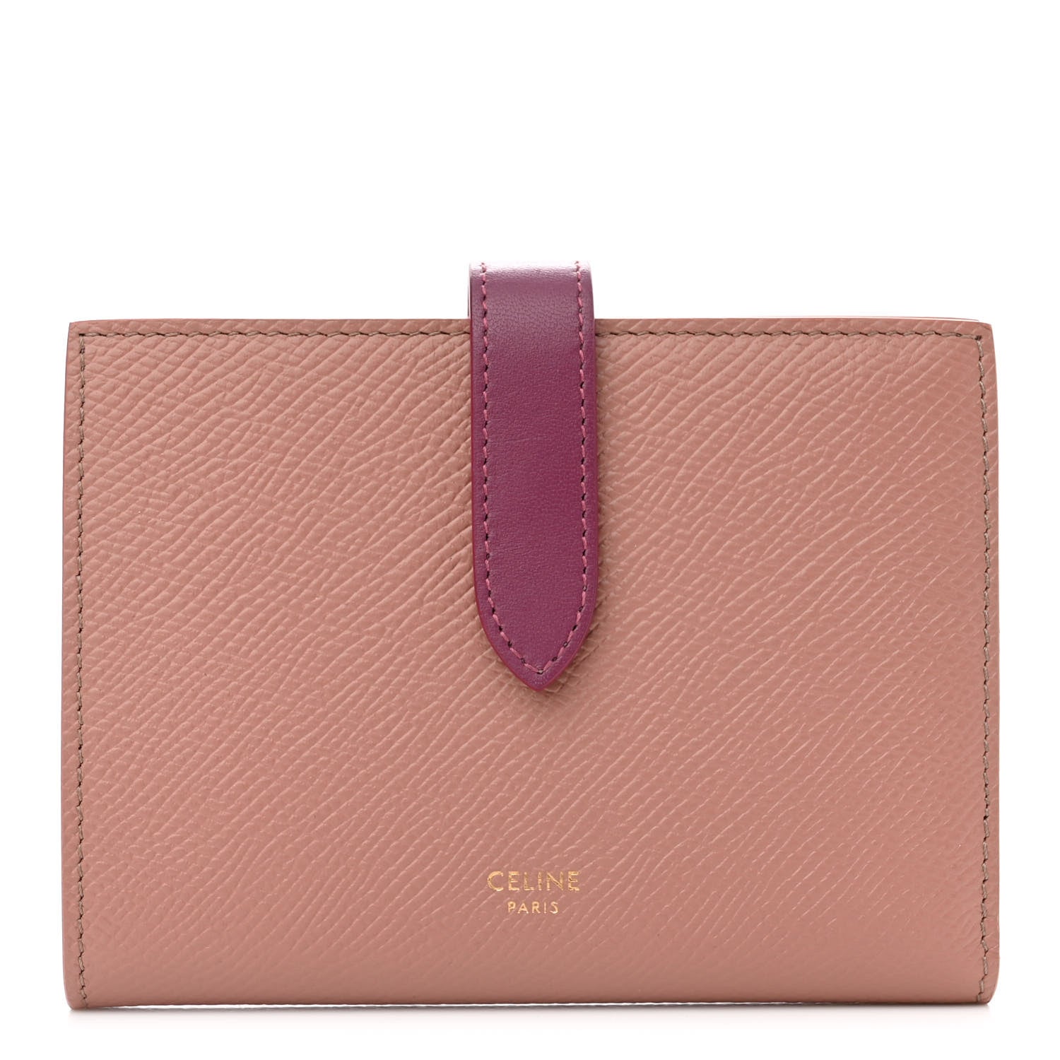 Celine Grained Calfskin Medium Multifunction Strap Wallet Antique Rose Wild Berry 1 of 6