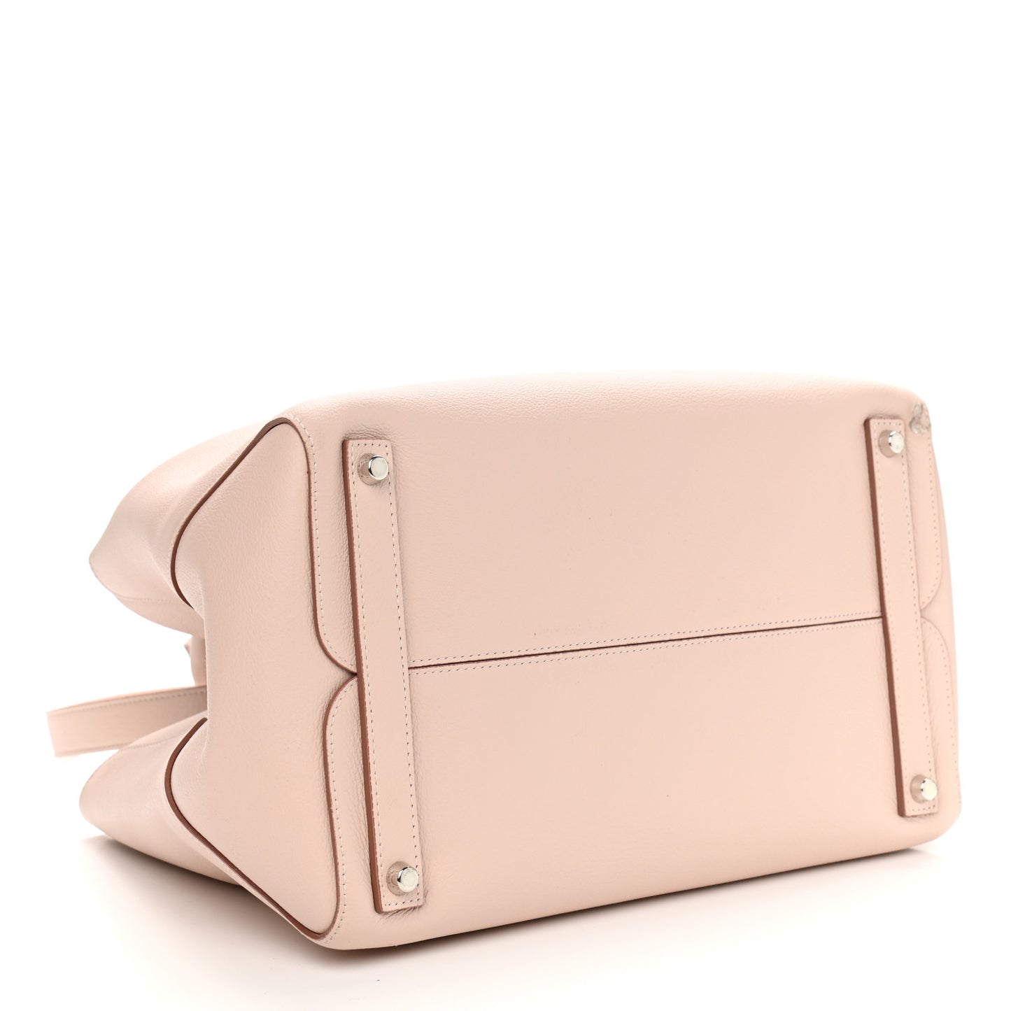 Supple Grained Calfskin Large Open Bar Tote Rose Poudre