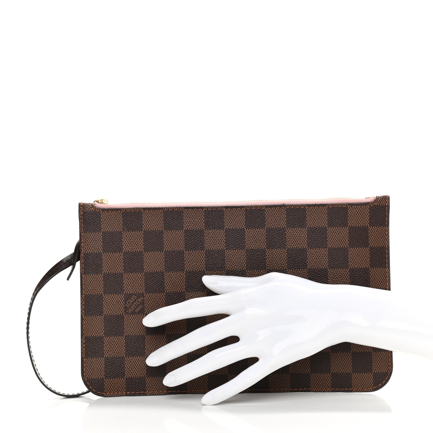 Louis Vuitton Damier Ebene Neverfull MM GM Pochette Rose Ballerine 3 of 10