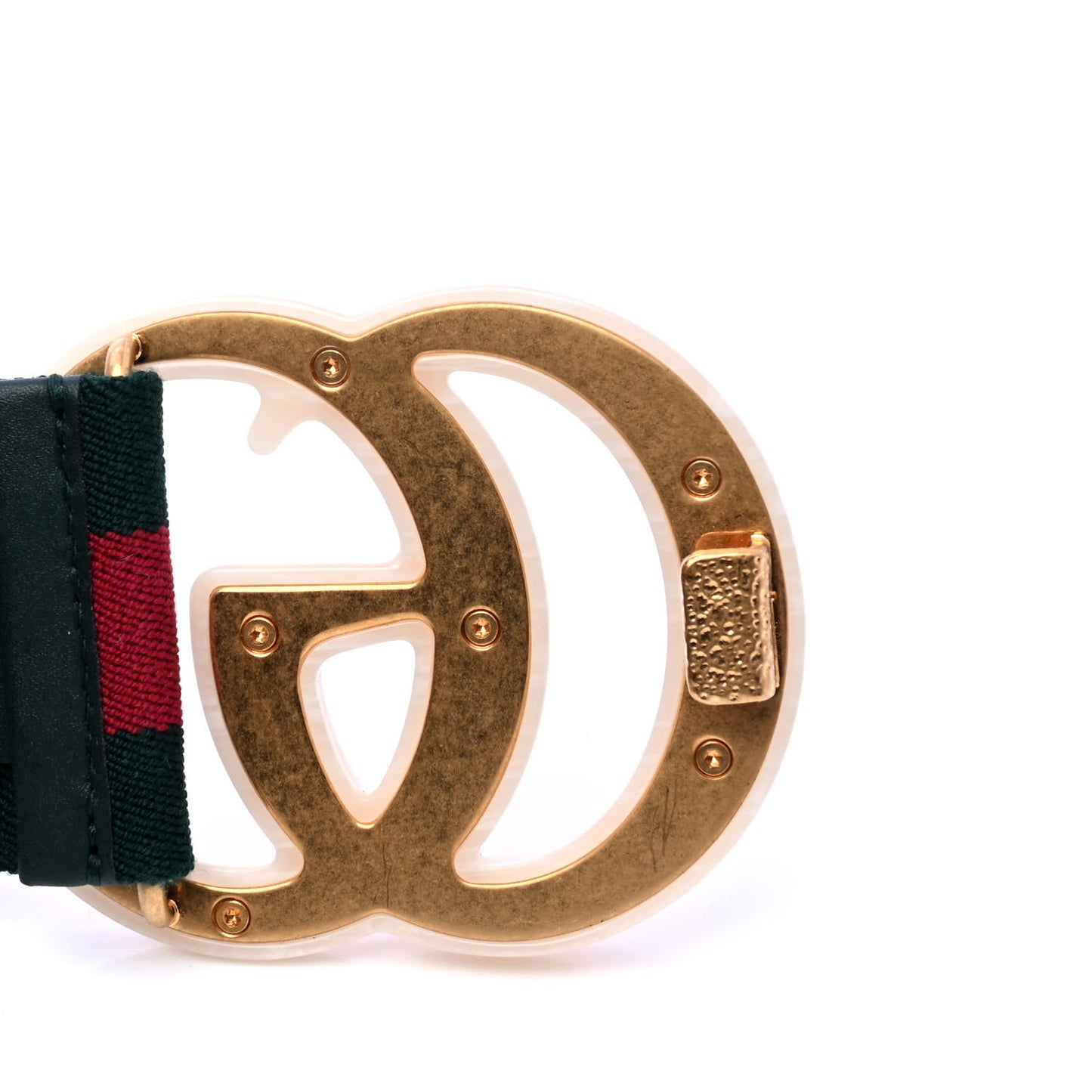 Web Elastic Plexiglass GG Marmont Belt 100 40 Red Green