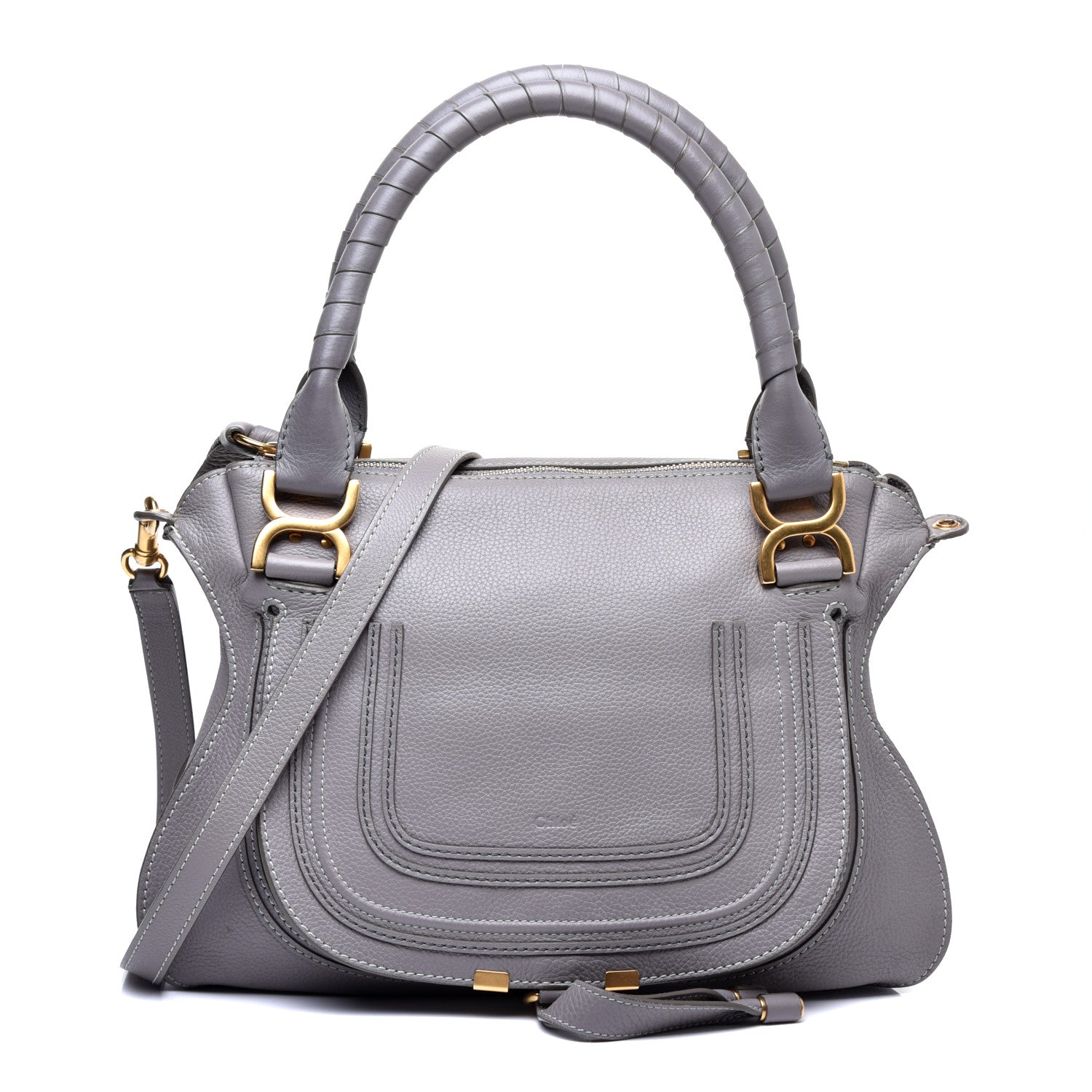 Chloe Calfskin Medium Marcie Satchel Cashmere Grey 1 of 11