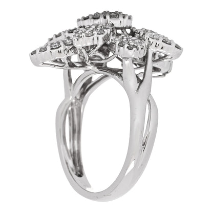 Parker & West by FASHIONPHILE 18K White Gold Diamond 1.90ctw Flower Cocktail Ring  55 7.25 6 of 8