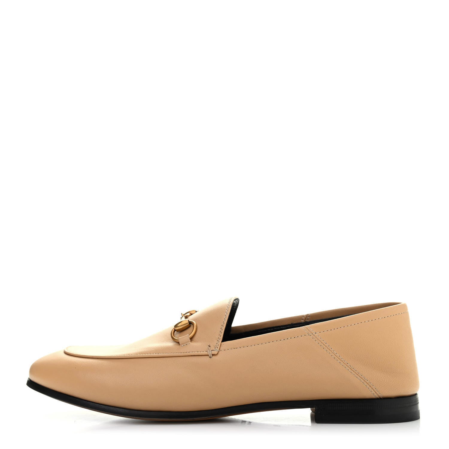 Gucci Lambskin Womens Brixton Horsebit Loafers 40 Wheat 1 of 4
